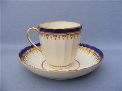 Late 18c Crown Derby Porcelain Blue Imari Painted Cup Saucer C1790 