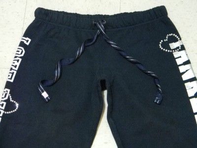   SECRET PINK MLB NY YANKEES RHINESTONE BLNG ICROP CAPRI SWEATPANTS   L