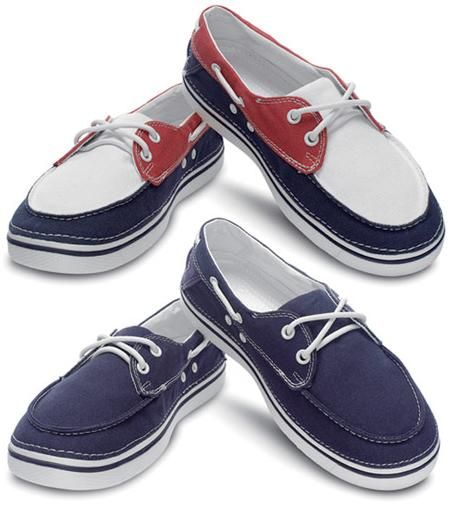 CROCS HOVER BOAT SHOE WOMENS CANVAS BOAT SHOES + SIZES