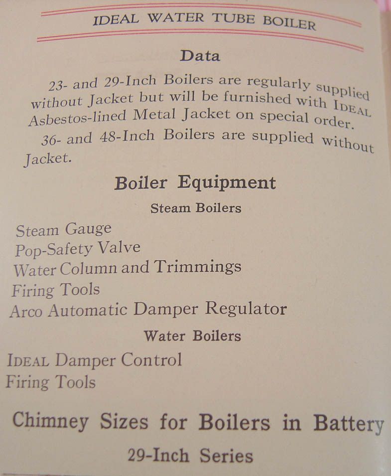 American Radiator Catalog Ideal Boiler Asbestos Cement