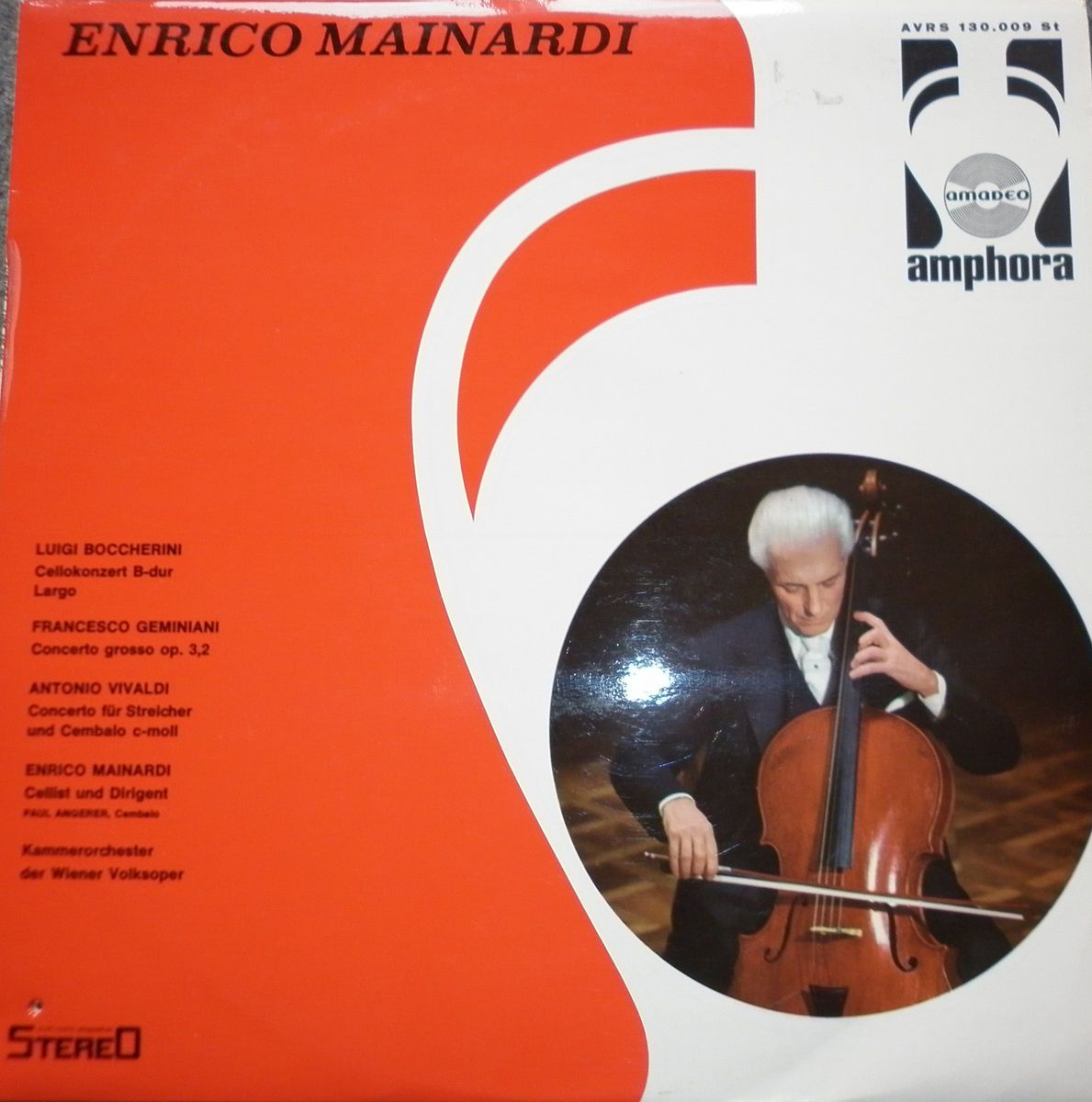 Enrico Mainardi Recital Boccherini Geminiani Vivaldi Amadeo