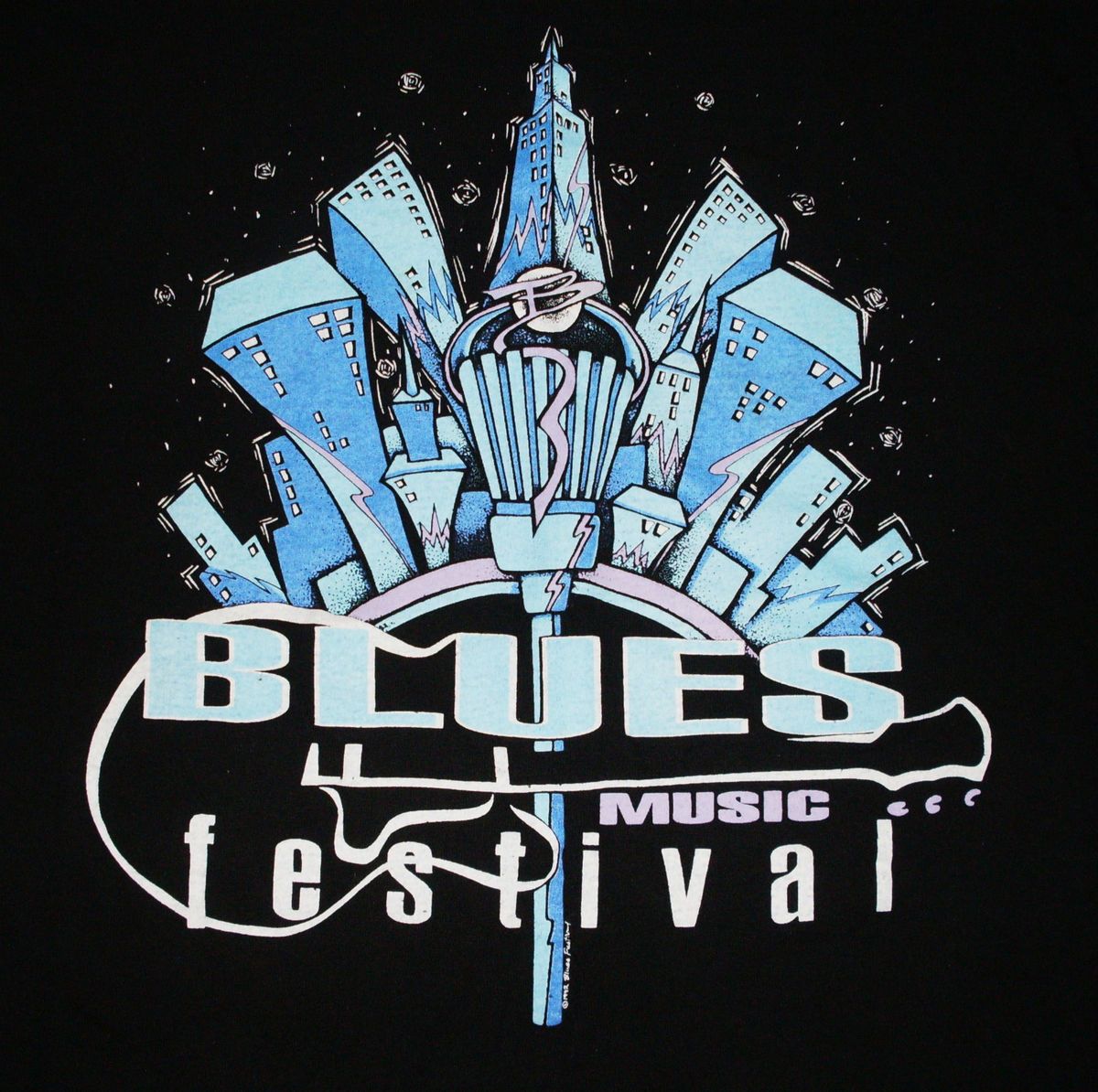 vtg 1992 Blues Music Festival B.B. King Buddy Guy Dr. John USA 2 sided 