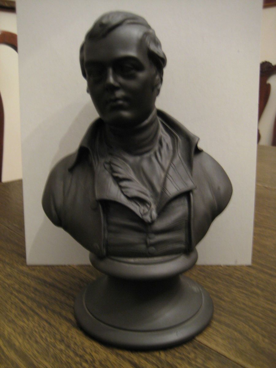  Wedgwood Black Basalt Bust Robert Burns