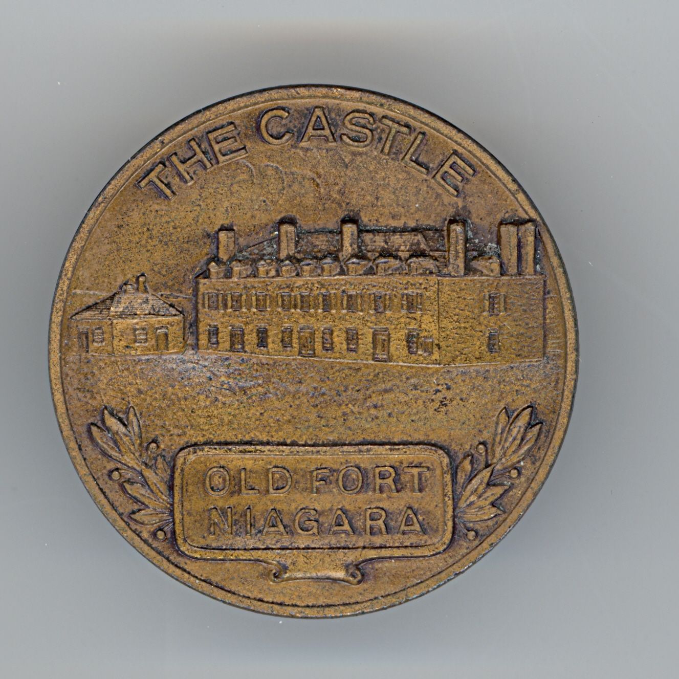   Castle Old Fort Niagara Bronze Medal Whitehead Hoag Makers Mark