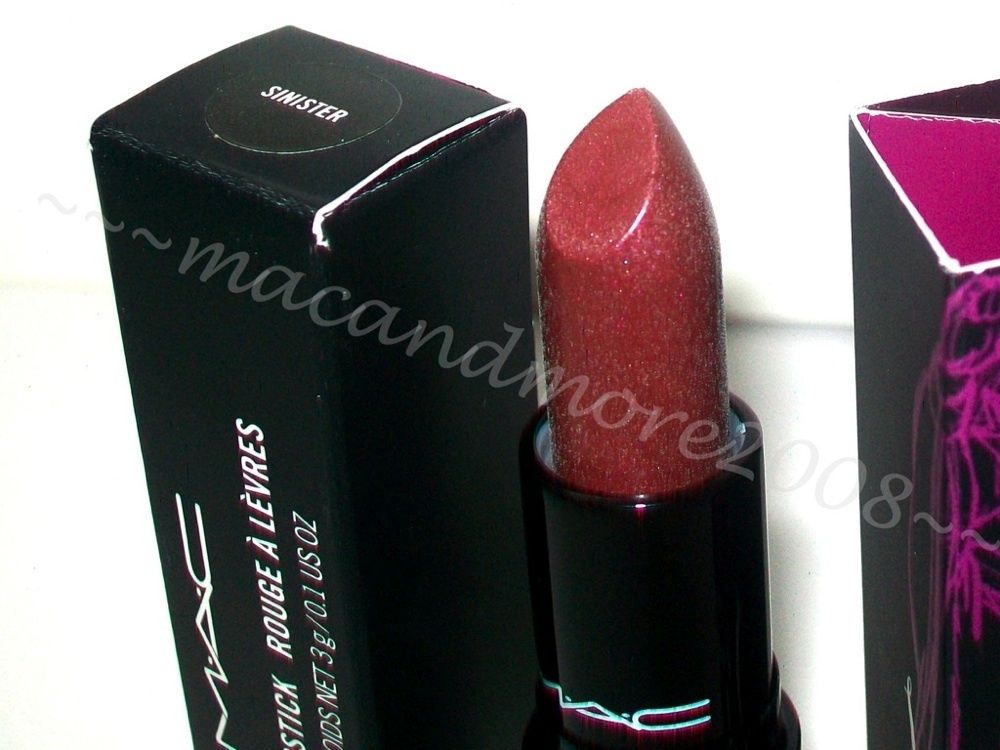   collections mac lipstick color sinister soft brown plum lustre