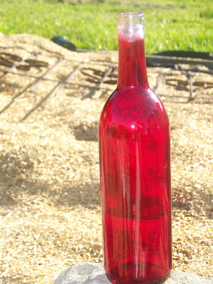 Red Bottles 4 Decorate Bottle Trees or Use Wine Oil