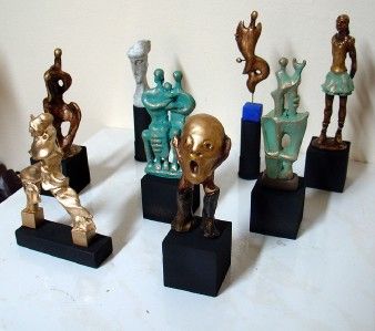 MOORE,MUNCH,DEGAS,DALI,BRANCUSI,BOCCIONI,GIACOMETTI  ACEO SCULPTURES 