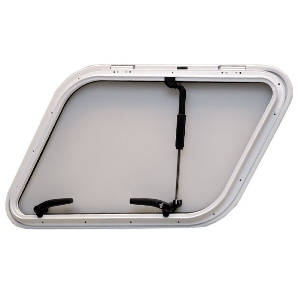 Bomar N1052 10HX RWHT Opaque 17 x 31 Opening Quadrilateral Boat Hatch 