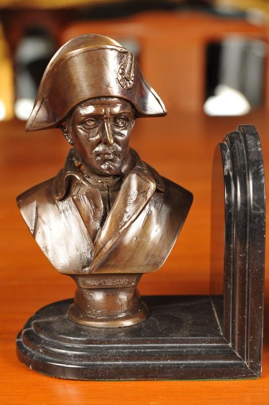 Pair Napoleon Bonaparte Bronze Bust Bookends