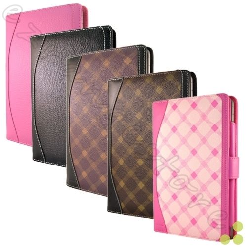 Caseen Leather Book Case Cover for Barnes Noble Nook Tablet Color 
