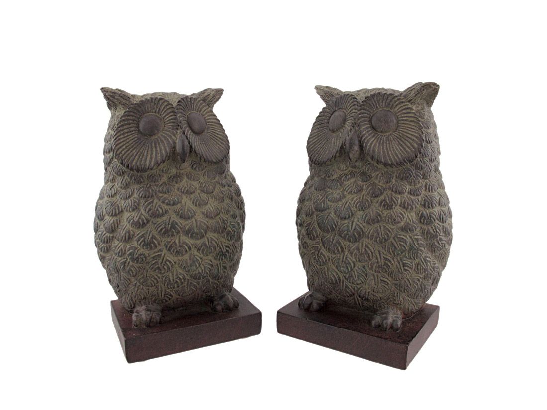 YG43_green_resin_two_owls_bookends_2L