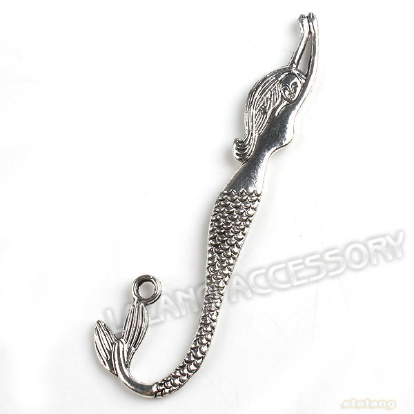 15x New Mermaid Tibetan Silver Bookmark 81x22mm 160454