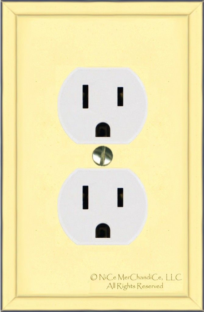 Brainerd Single Duplex Outlet Polished Brass Wall Plate