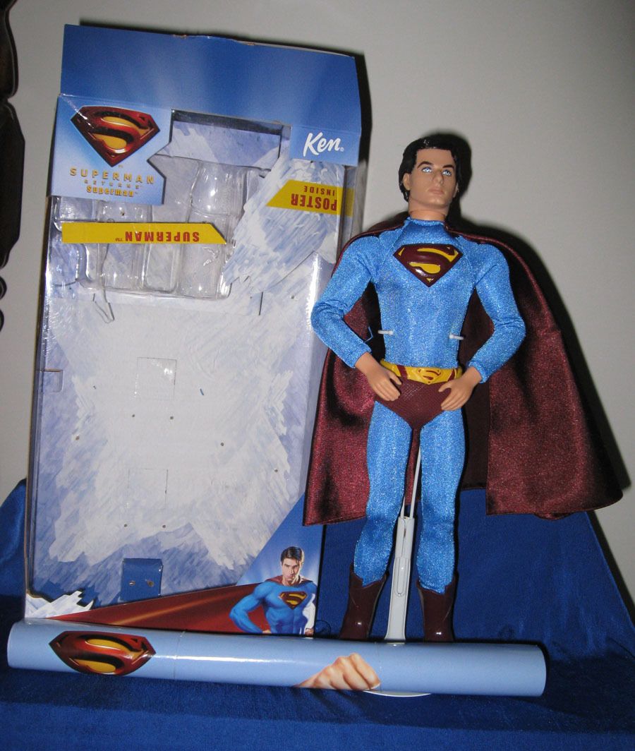 Mattel Superman Returns Brandon Routh Barbie Ken Doll Mint with Box 