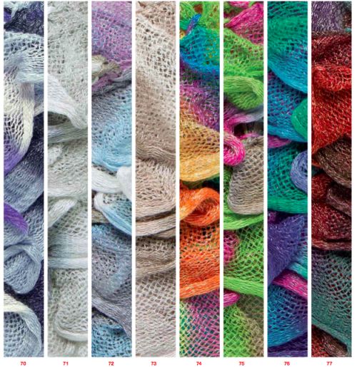 25 Off 50g Katia Bossa Nova Fun Summer Ruffle Scarf Yarn 76 Vivo Denso 