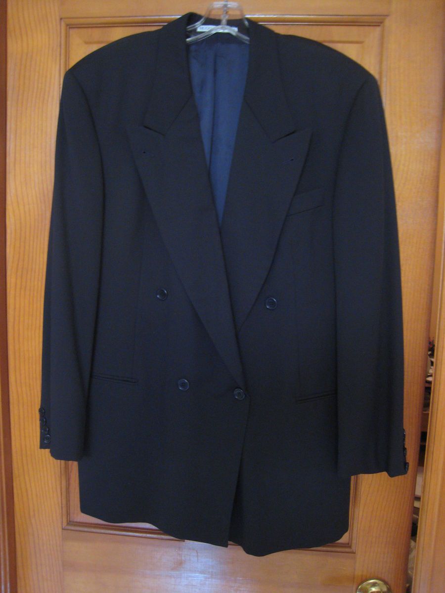 BOSS HUGO BOSS SPORT COAT BLAZER NAVY BLUE 42R SUPER 100 WOOL