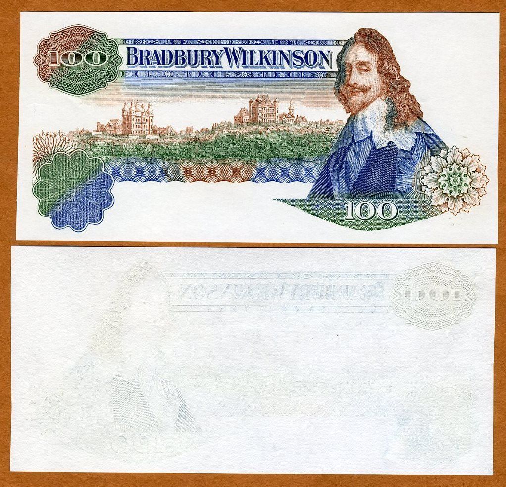 Bradbury Wilkinson 100 Promotional Advertising Proof Note UNC RARE 