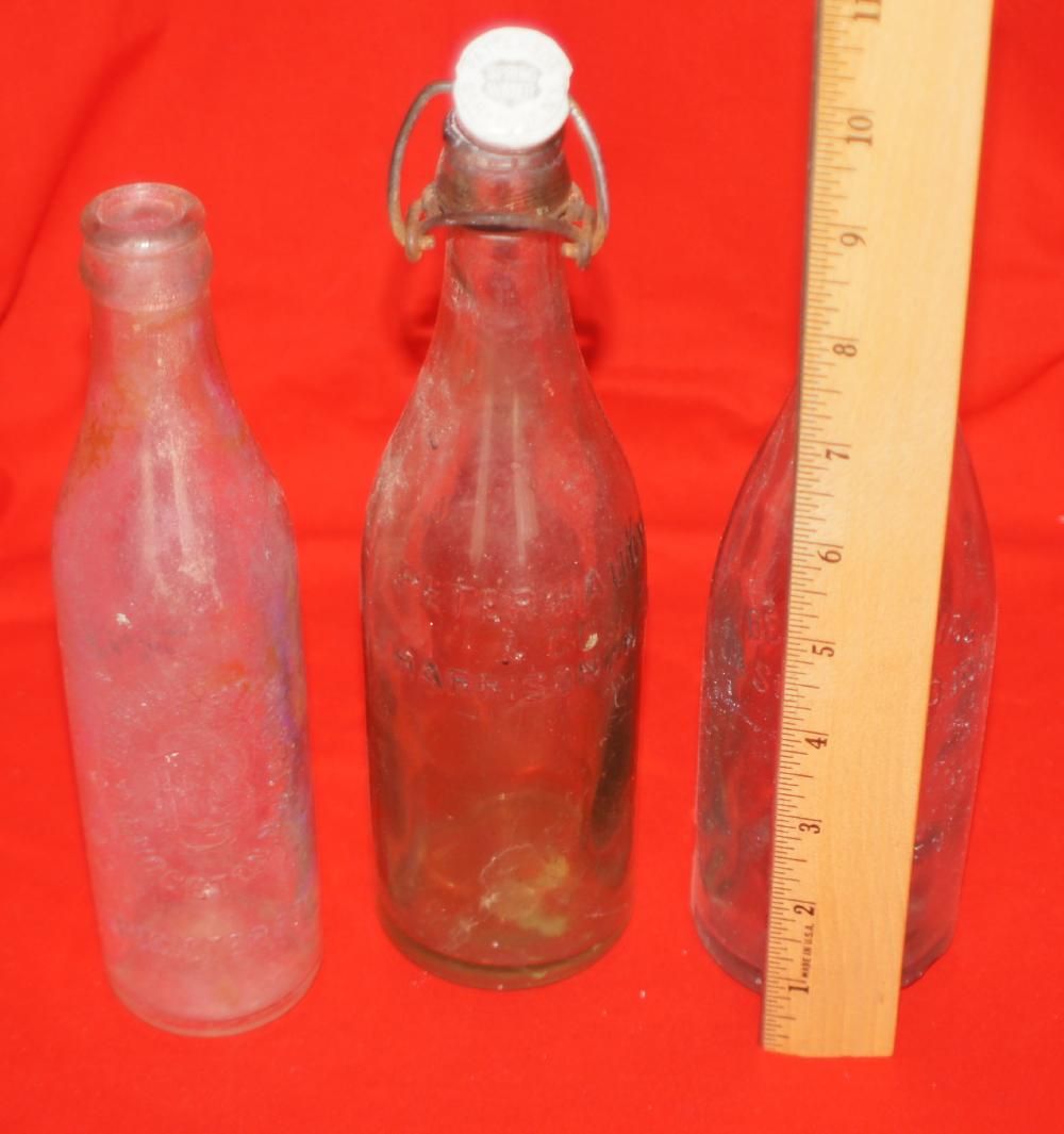 Three Old Glass Bottles