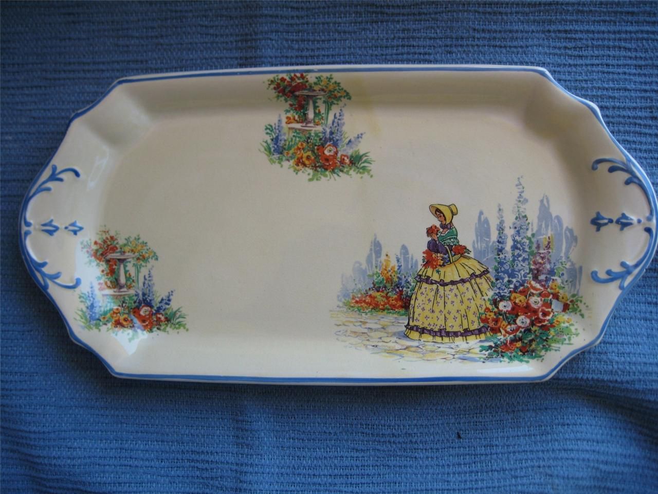 Vintage Bovey Pottery Sandwich Plate Circa 1937 49