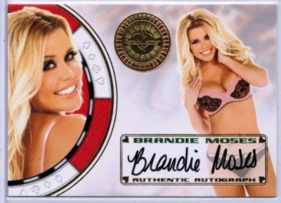 LOT OF 5 BRANDY GRACE & BRANDIE MOSES 2012 BENCHWARMER AUTO SIGNATURE 