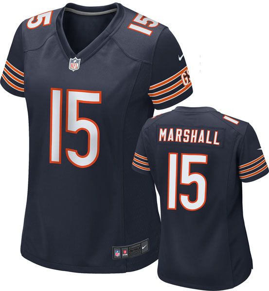 Brandon Marshall Womens Jersey Home Navy Game Replica #15 Nike 