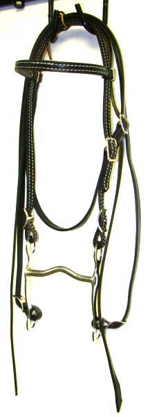 usa made premium leather pony bridle w bit black fl5771bk