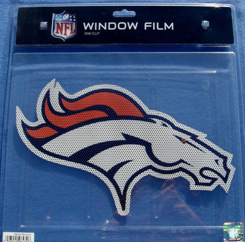 Big Car Window Film Decal Denver Broncos NFL Football