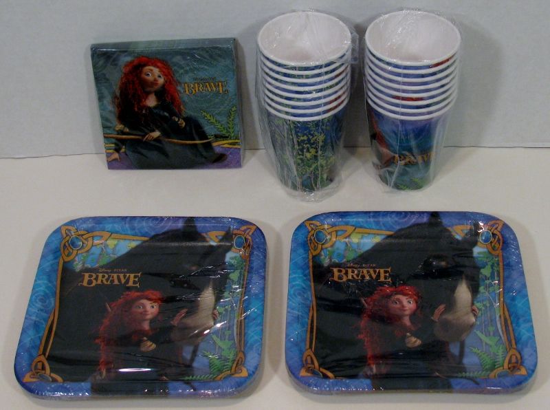 Disney Brave Birthday Party Set 16 Dessert Plates Beverage Napkins 