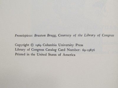 BRAXTON BRAGG AND CONFEDERATE DEFEAT   FIRST EDITION   CIVIL WAR