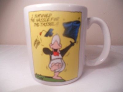 Bloom County Penguin Opus N Bill Graduation Coffee Mug I Survived 