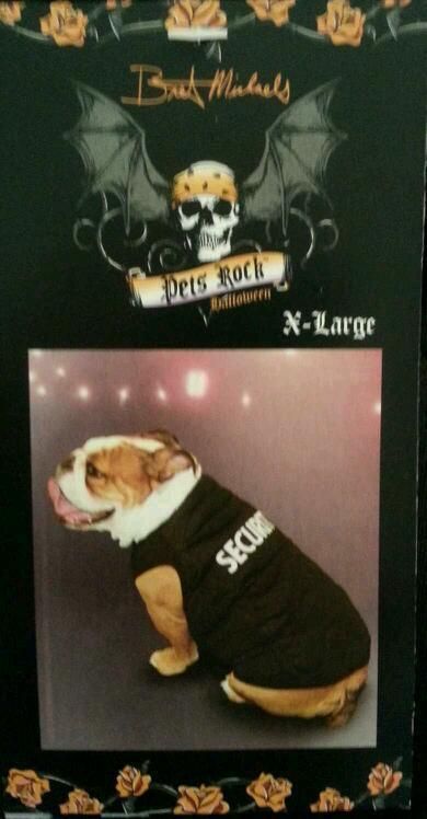 Bret Michaels Pets Rock Dog Halloween Security Costume XS XXL 