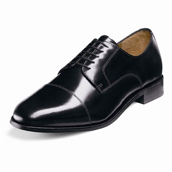 Florsheim Mens Broxton Black Leather Shoe 11222 001