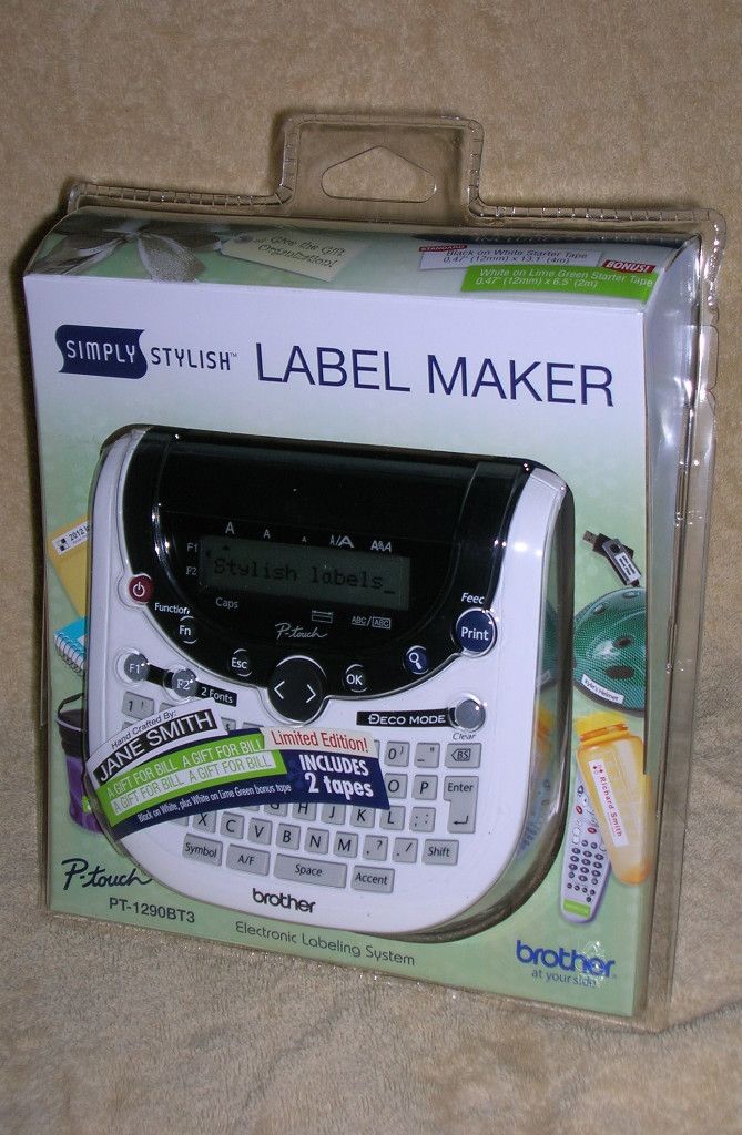 Brother P Touch PT 1290 BT3 (BonusTape) Label Maker **SealedNEW**