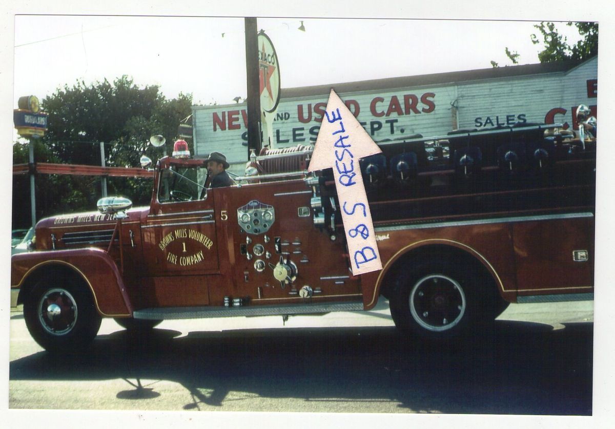 browns mills nj 4x6color print from 1956 slide vol fire co 1 earlin 