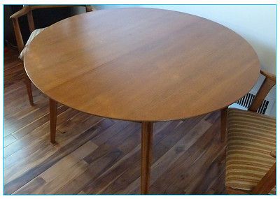 drexel profile round table and 4 dowel back armchairs time