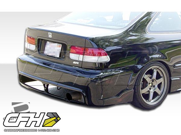 FRP Honda Civic 2dr 4DR JDM Buddy Rear Bumper Kit Auto Body 1 PC 96 00 