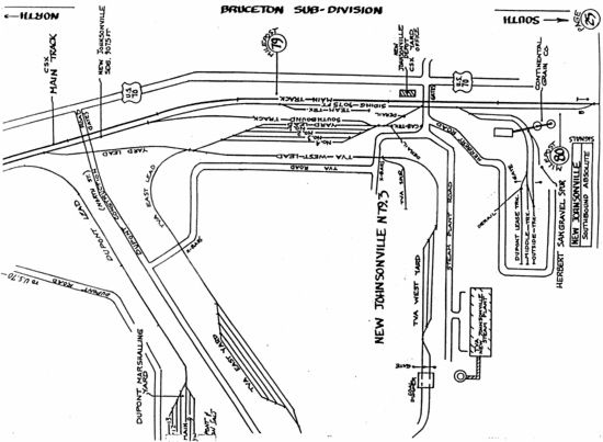 NC&StL Main Line   Bruceton Sub   Track Map