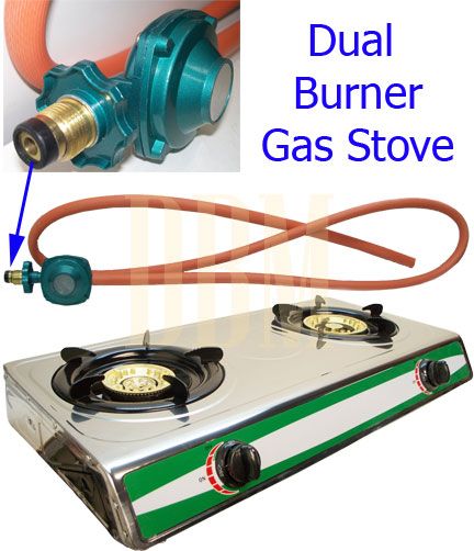   Propane Gas Dual Stove W/ Stand Combo Gasoline Double 2 Burners Stove