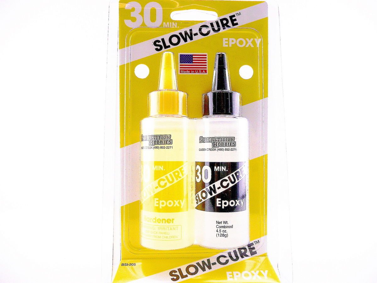 BSI SLOW CURE 30 Minute EPOXY 4 5oz Hobby Modeling Adhesive Glue BSI 