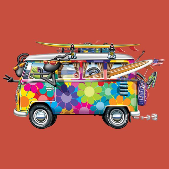 Mens Surf Road Trip Joe T Shirt s M L XL 2XL 3XL VW Bus Kokopelli 