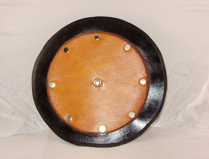 Leather Buckler Shield Renaissance Medieval Pirate LARP