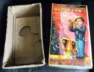 vintage battery op bubble blowing musician box only