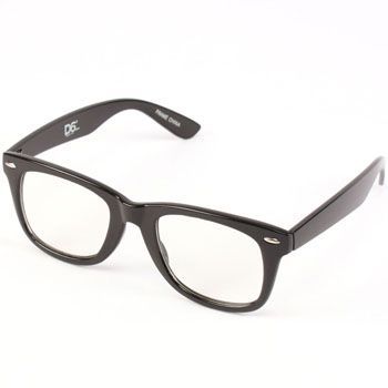 Retro Clark Kent Clear Lens Wayfarer Eye Glasses Black