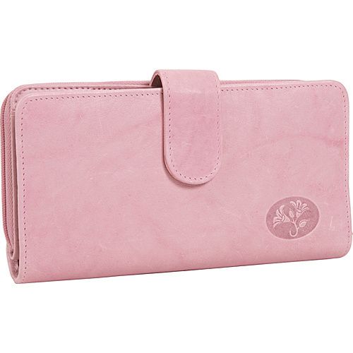 Buxton Heiress Checkbook Clutch Pink