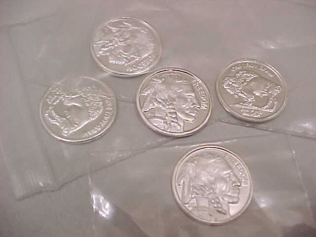 Gram 999 Pure Silver Rounds Native American Buffalo