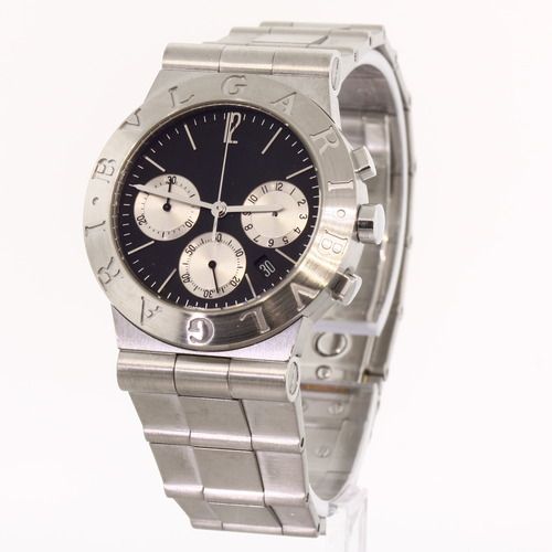 Unisex Authentic Bulgari CH35 s Chronograph Quartz Watch