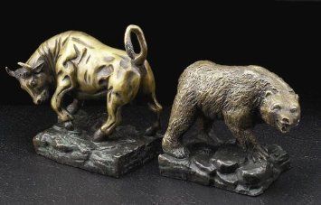 HOLIDAY GIFT   Wall Street   Bull and Bear Bookends   Magnificent