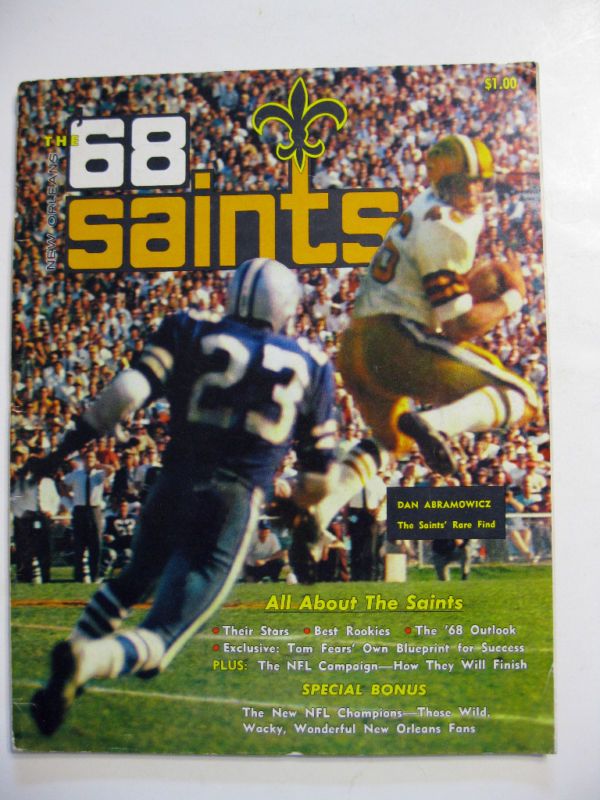   ORLEANS SAINTS YEARBOOK JIM TAYLOR LSU ABRAMOWICZ ATKINS BURKETT CODY