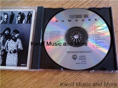 Fleetwood Mac Rumours Warner Bros 3010 2 CD 075992731324