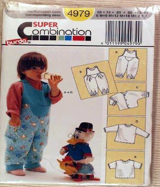 description burda 4979 pattern is for a toddlers shoulder button